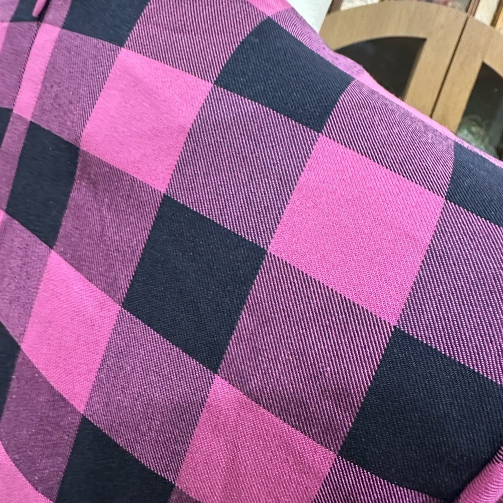 Do + Be pink and Navy Plaid Women's Blouse size small - Picture 7 of 8